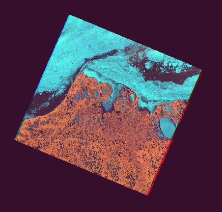 Landsat-7 Image (Enhanced Thematic Mapper Plus), July 1, 2001, Barrow Area, AK, USA